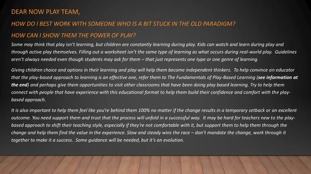 dear now play team 3