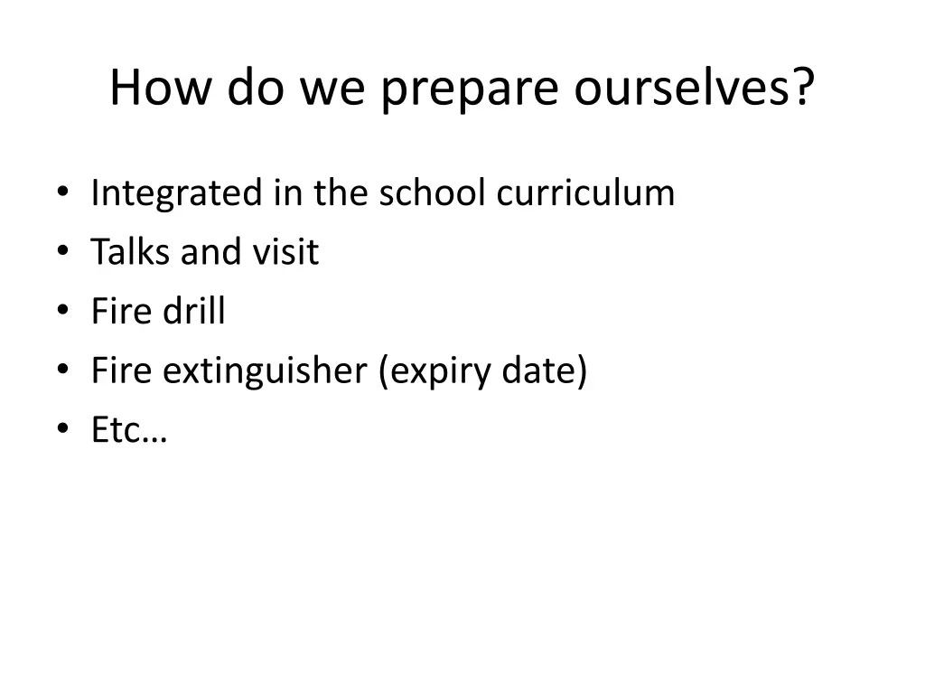 how do we prepare ourselves