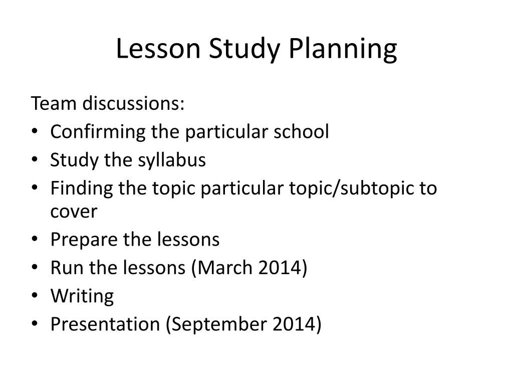 lesson study planning