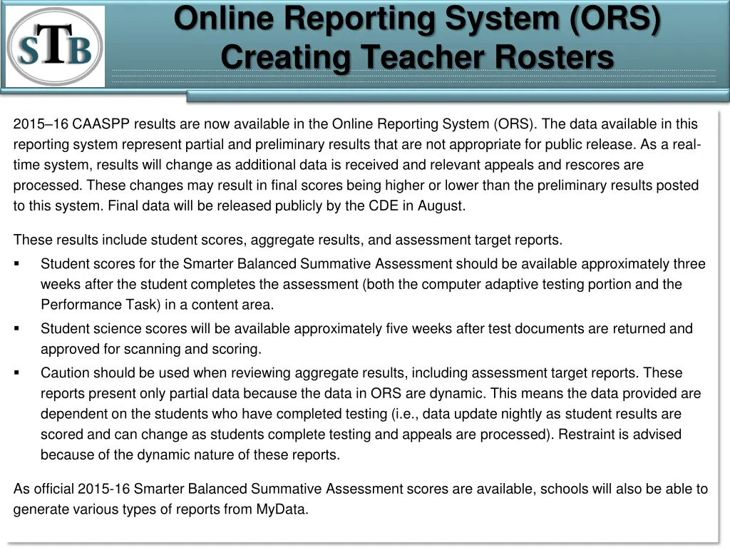 online reporting system ors creating teacher 1