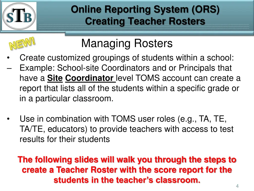 online reporting system ors creating teacher 2