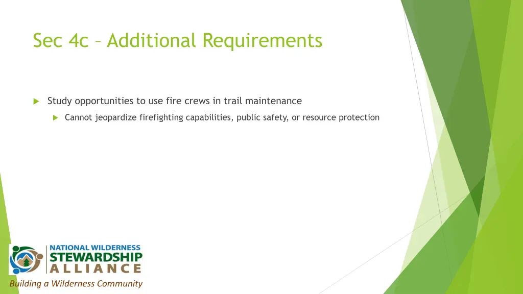 sec 4c additional requirements