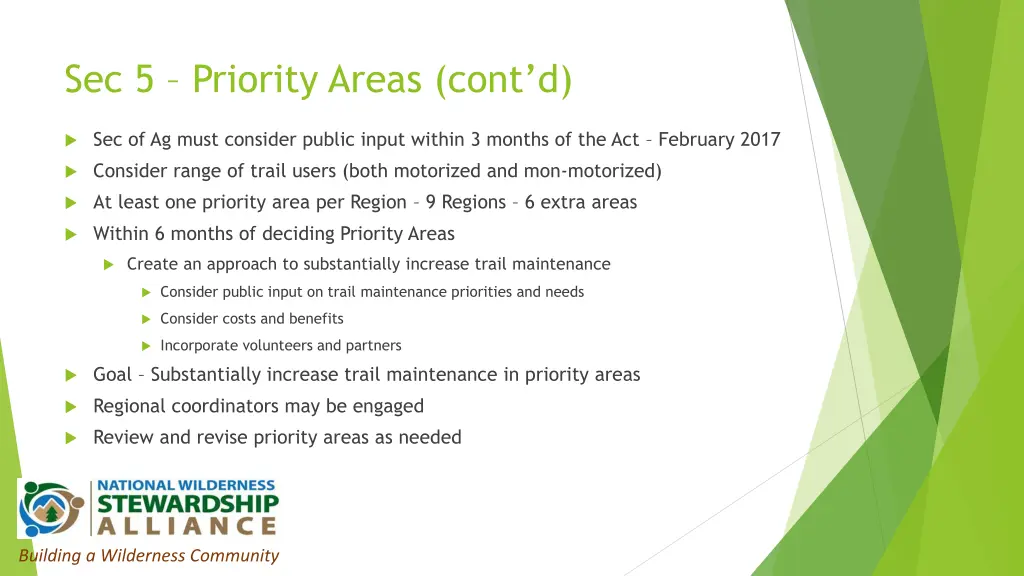 sec 5 priority areas cont d