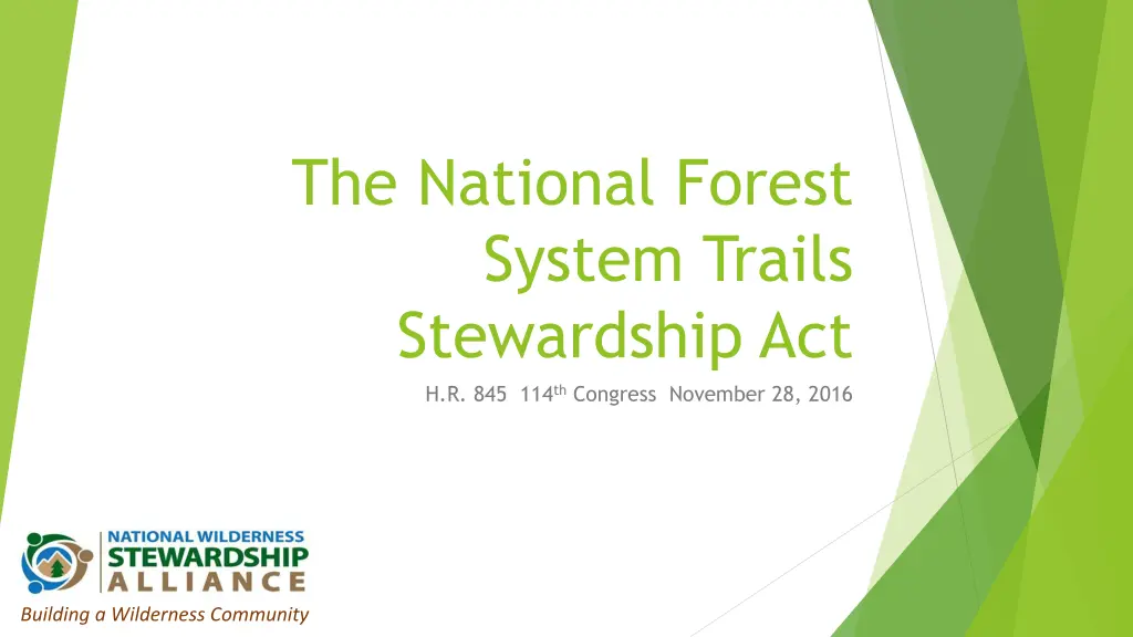 the national forest system trails stewardship 1