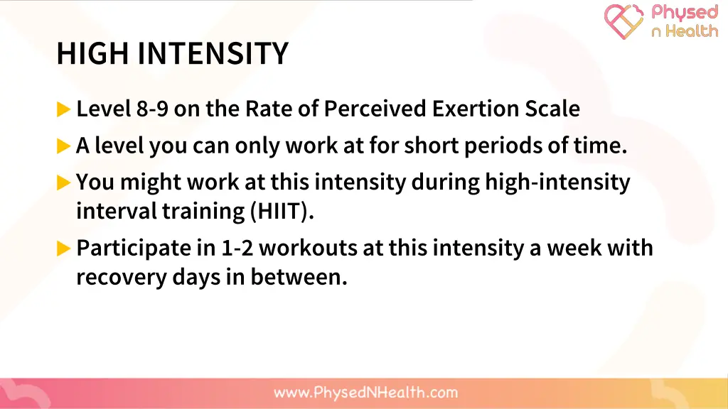 high intensity