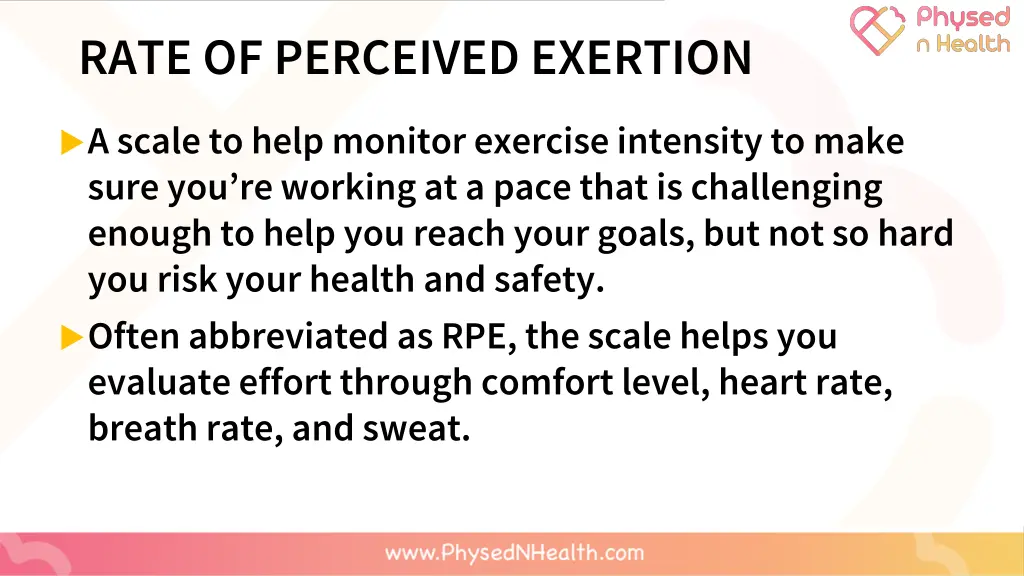 rate of perceived exertion