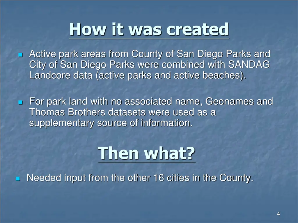 how it was created
