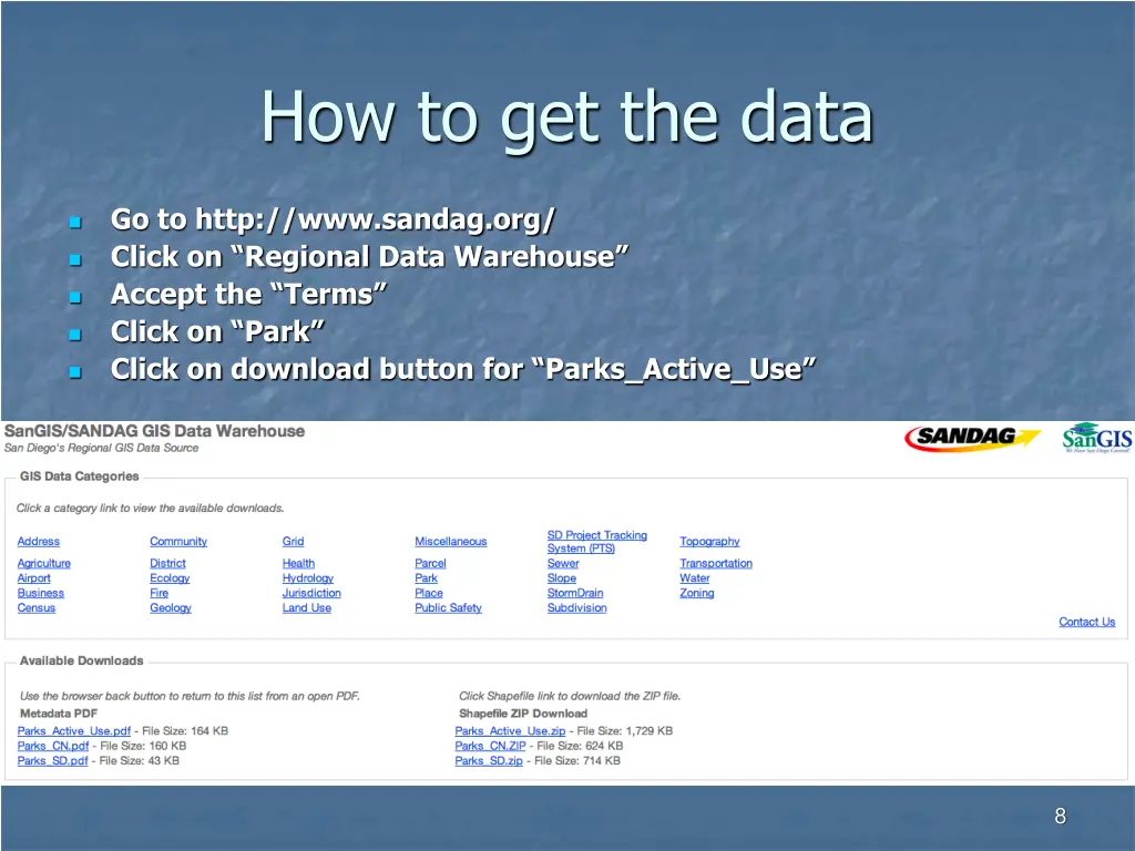 how to get the data