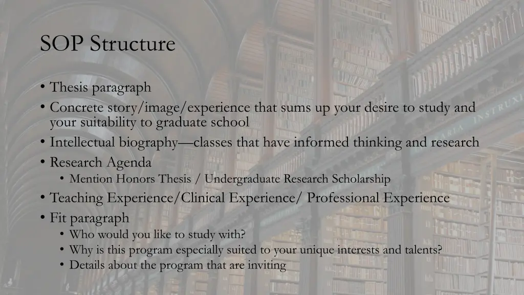 sop structure