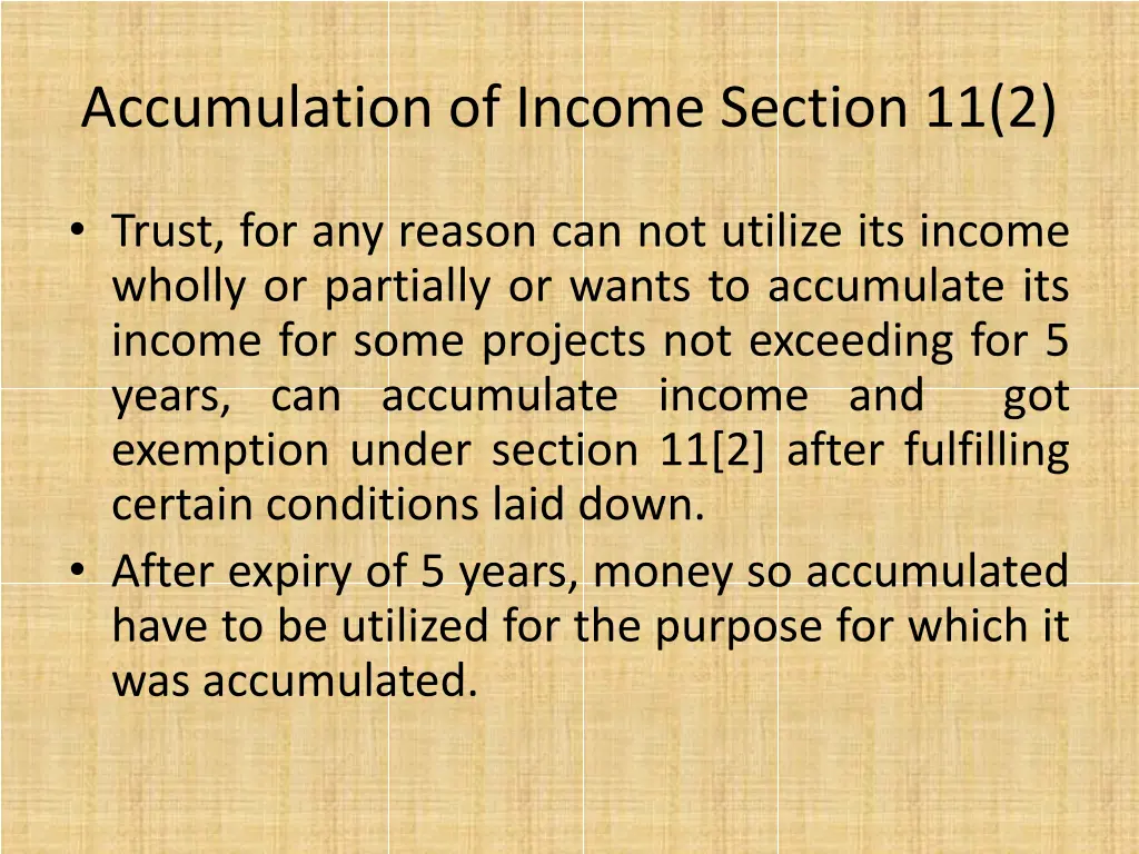 accumulation of income section 11 2