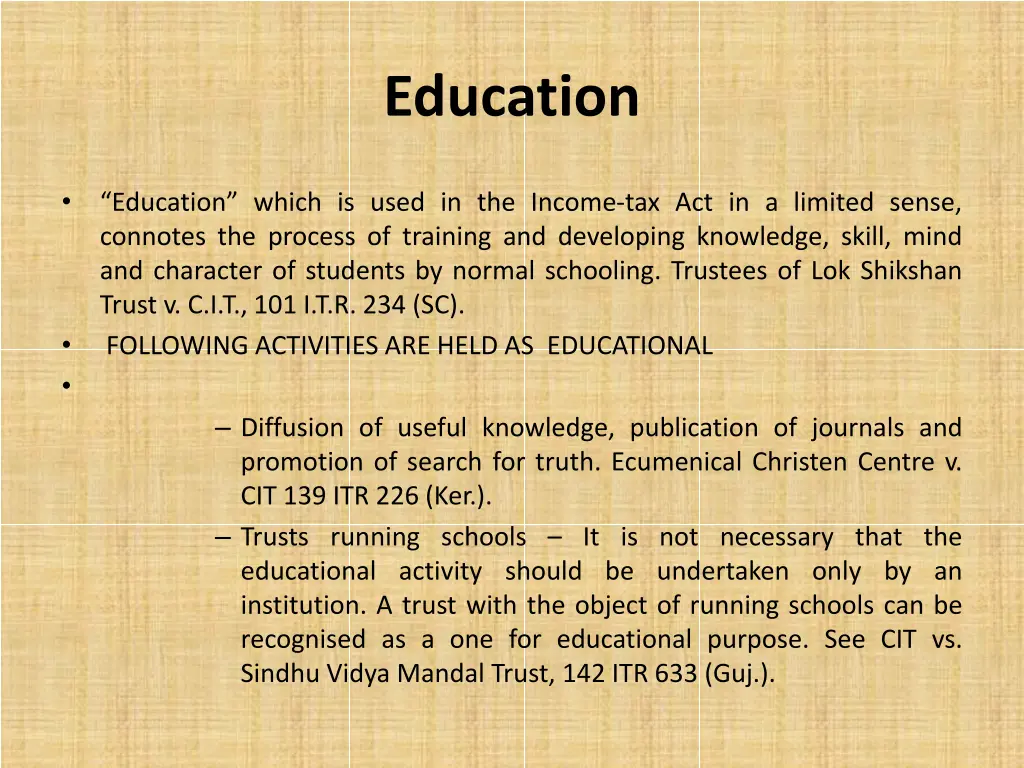 education