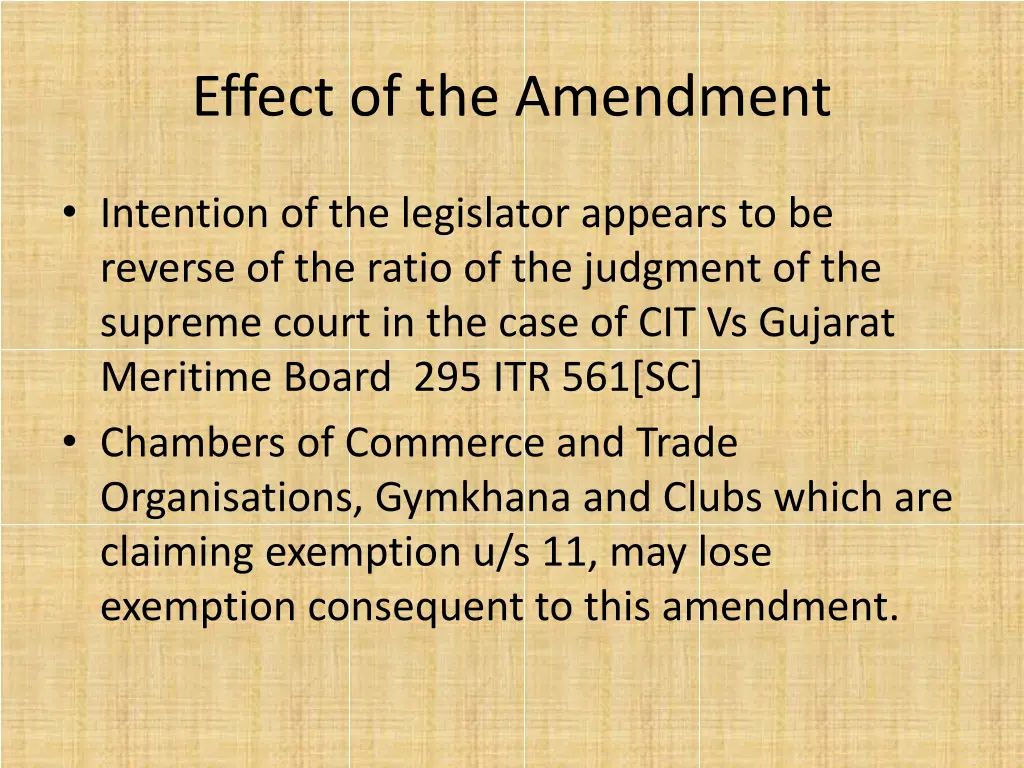effect of the amendment 1