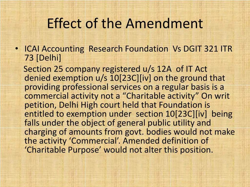 effect of the amendment 2