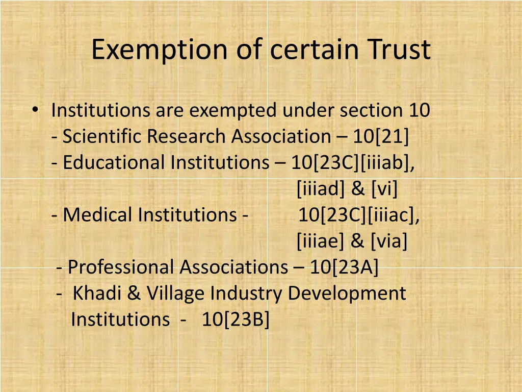 exemption of certain trust 2