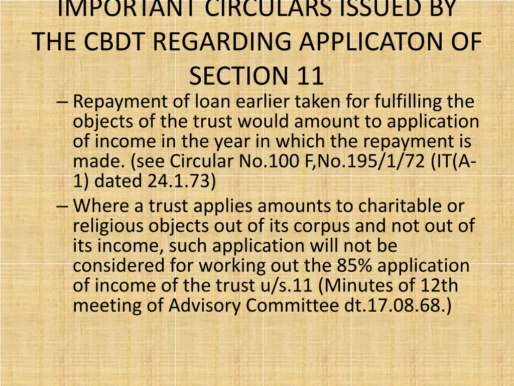 important circulars issued by the cbdt regarding