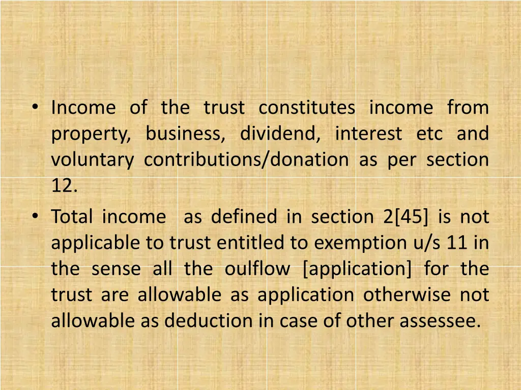 income of the trust constitutes income from