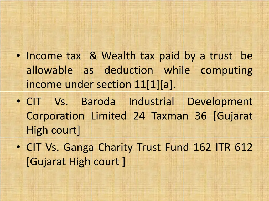 income tax wealth tax paid by a trust