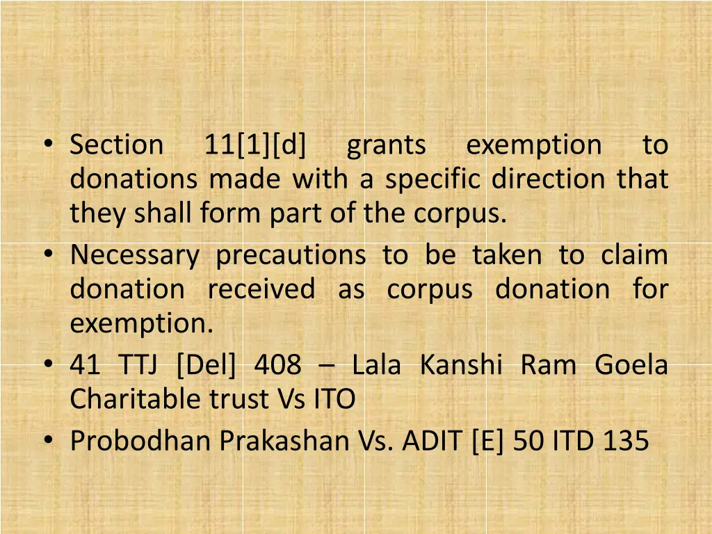 section donations made with a specific direction
