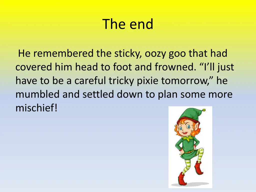 the end