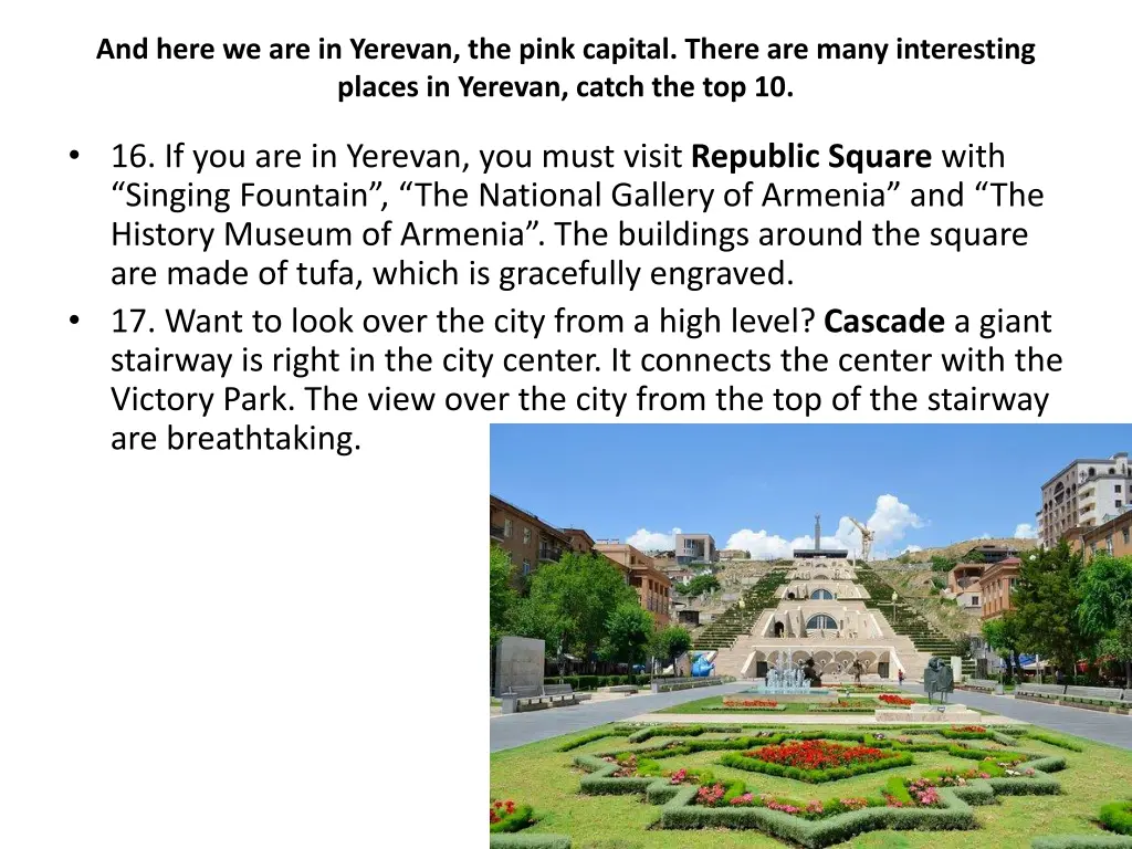 and here we are in yerevan the pink capital there
