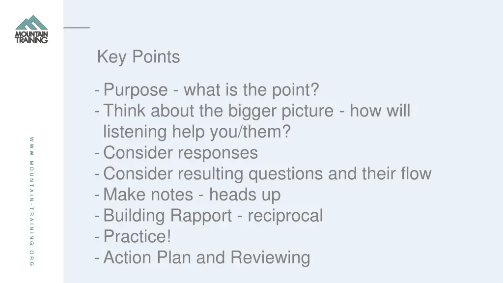 key points