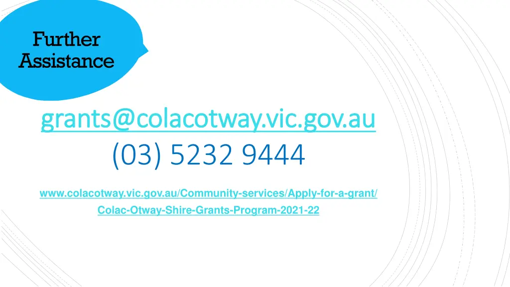 further assistance