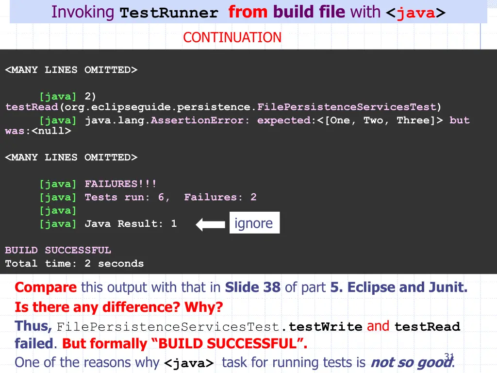 invoking testrunner from build file with java 2
