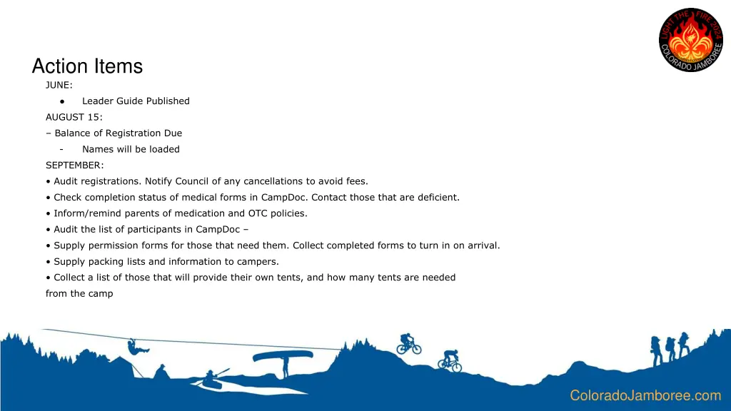 action items june