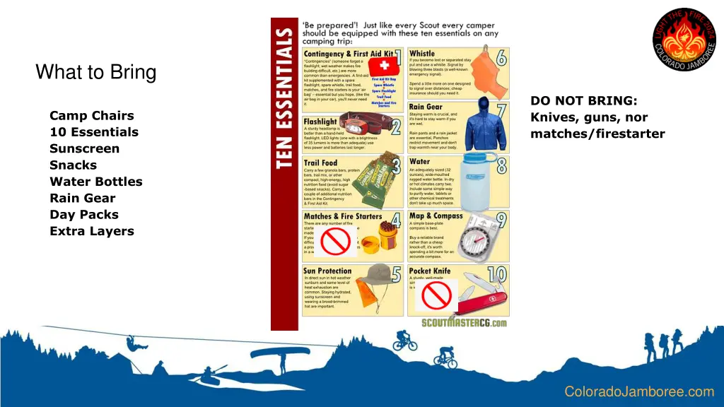 what to bring