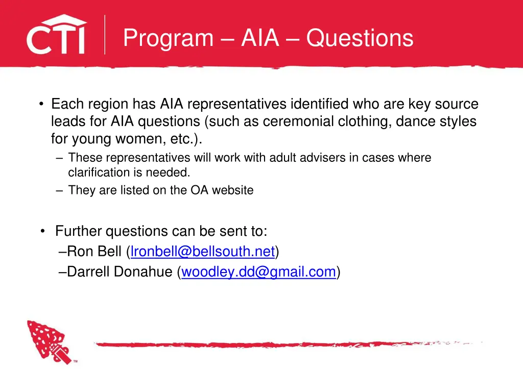 program aia questions