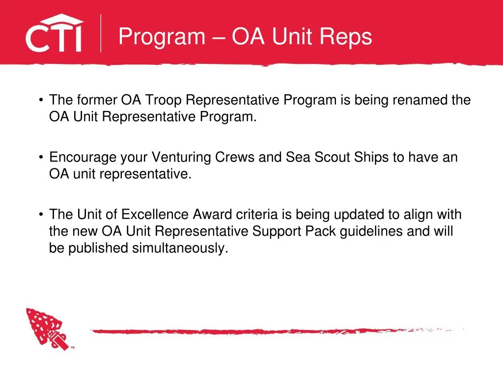 program oa unit reps