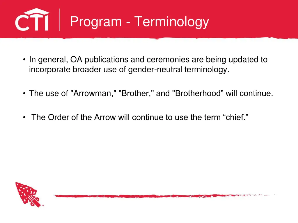 program terminology