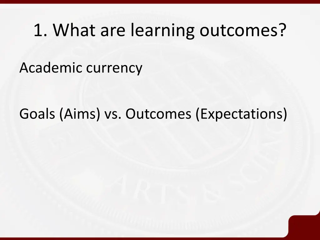 1 what are learning outcomes