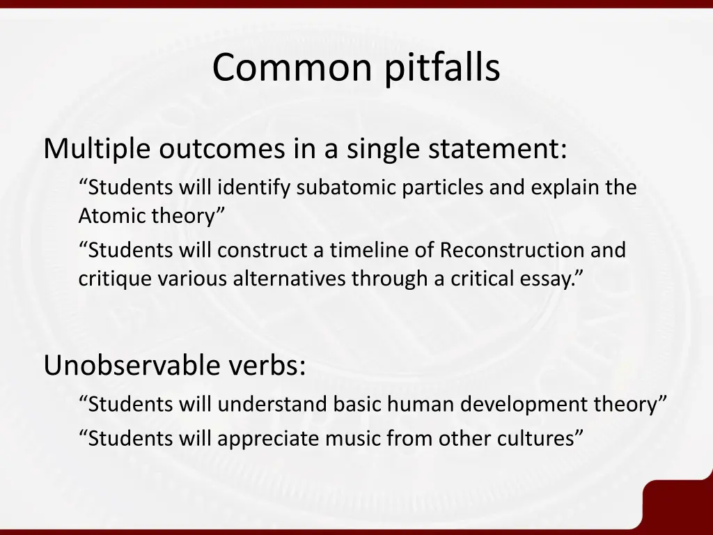 common pitfalls