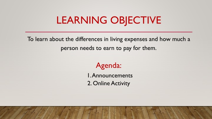 learning objective