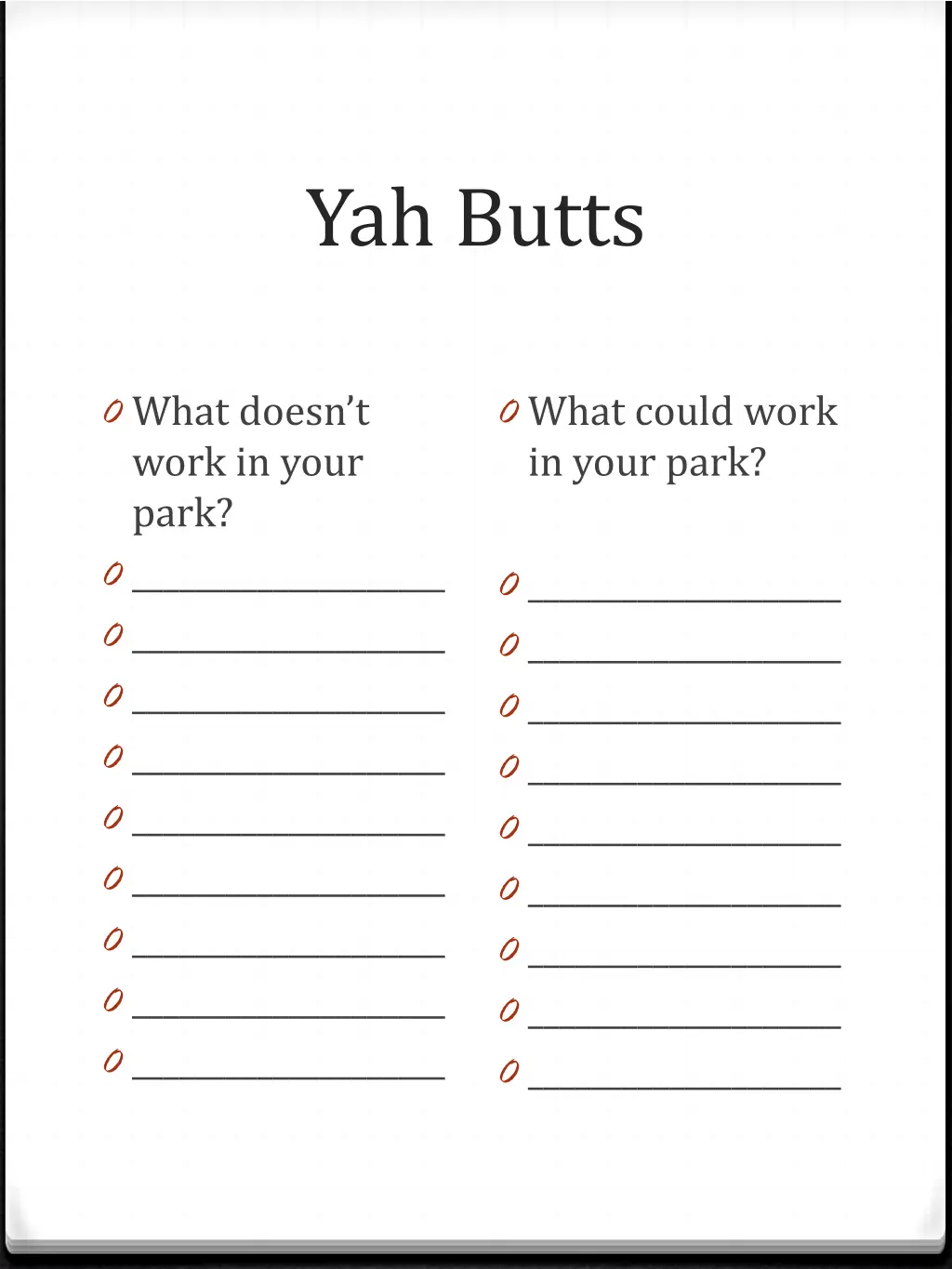 yah butts