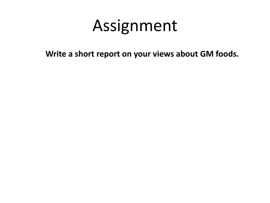 assignment