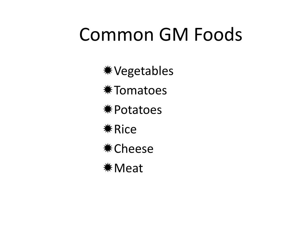 common gm foods