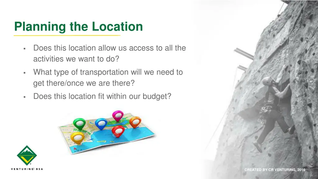 planning the location