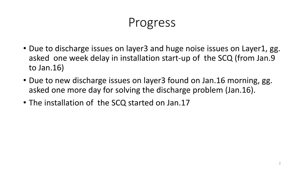 progress