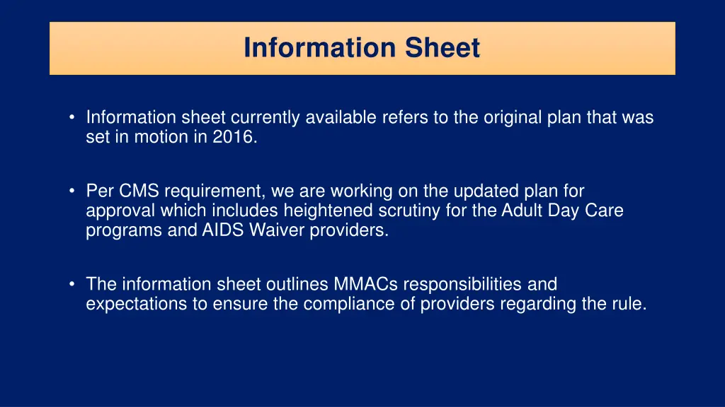information sheet