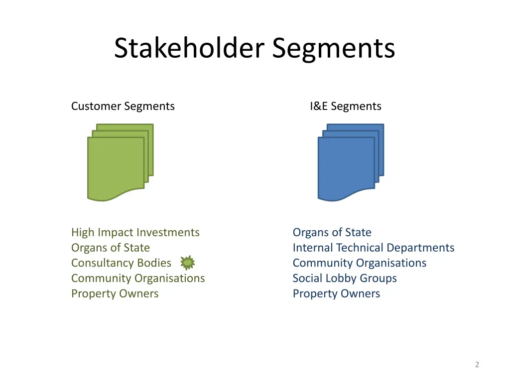 stakeholder segments