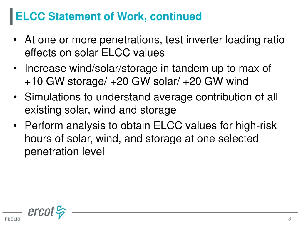elcc statement of work continued
