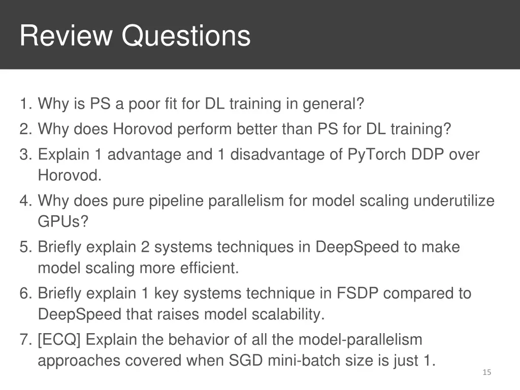 review questions