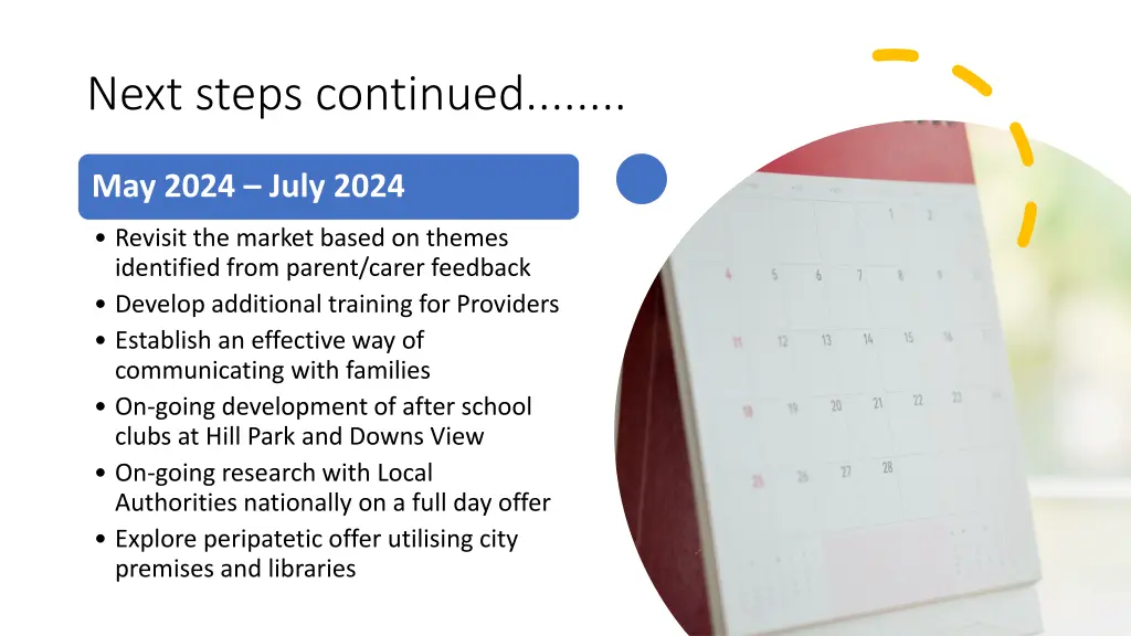 next steps continued