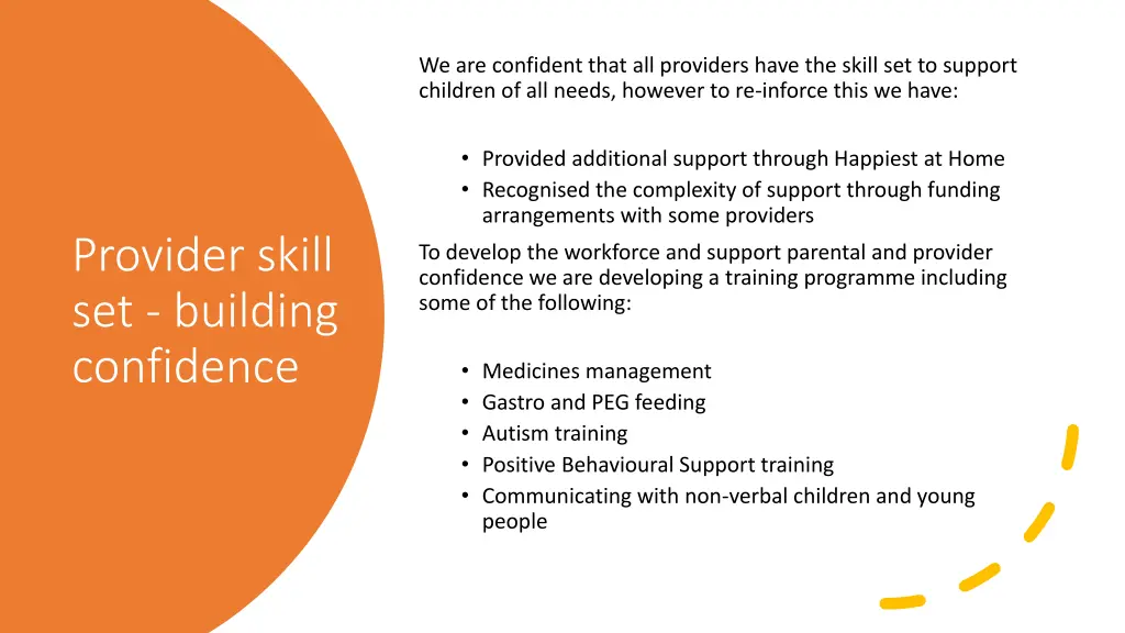 we are confident that all providers have