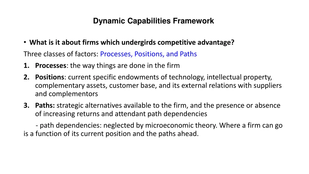 dynamic capabilities framework