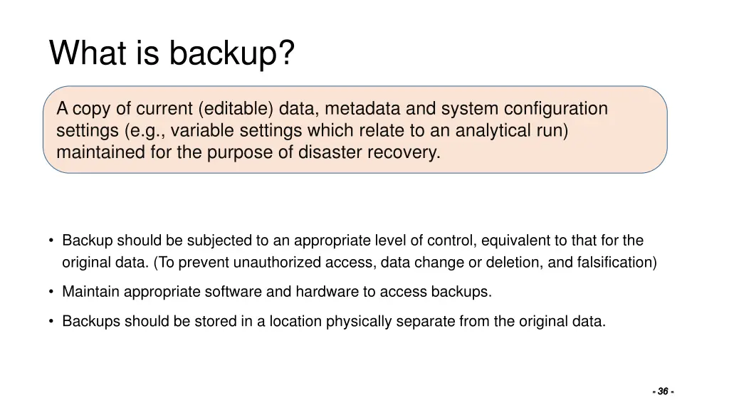what is backup