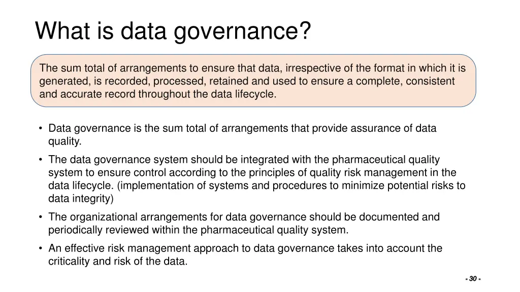 what is data governance