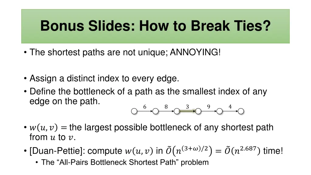 bonus slides how to break ties
